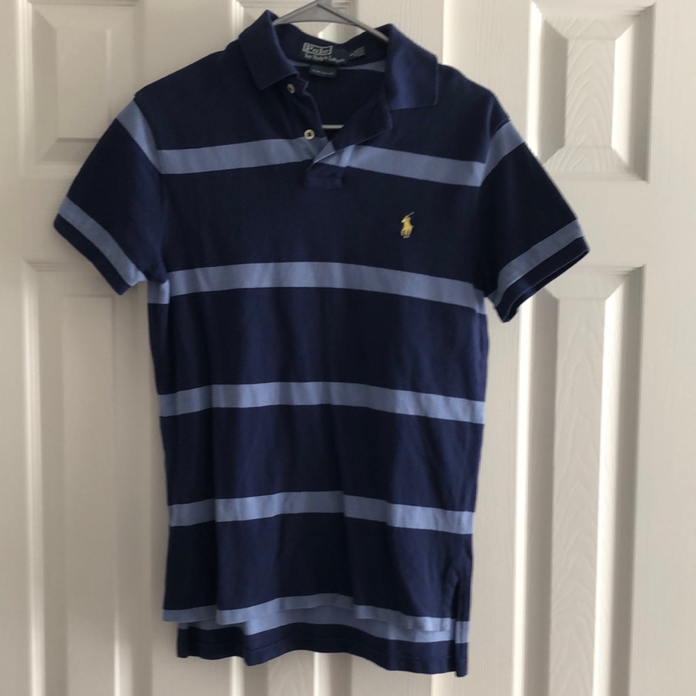 Blue striped Polo size S